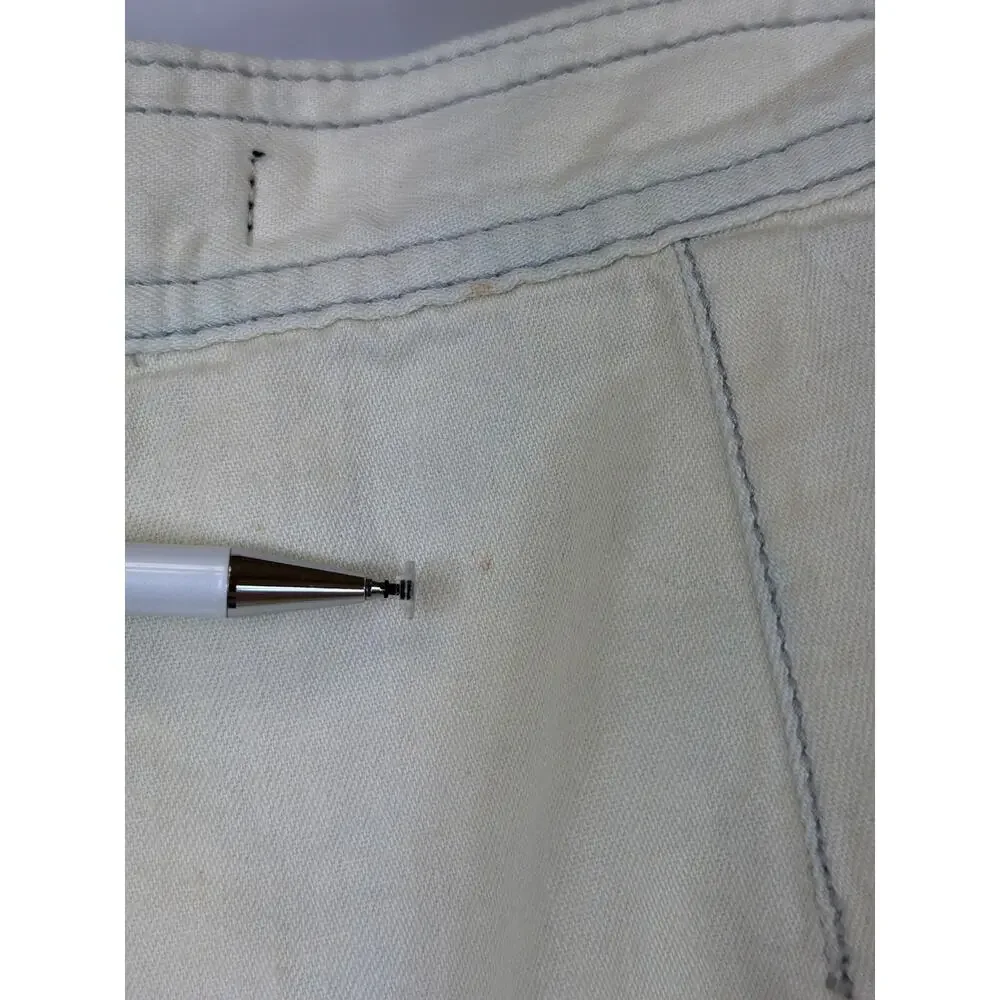 BDG Urban Outfitters Cream Denim Button Front Midi Skirt Size 2